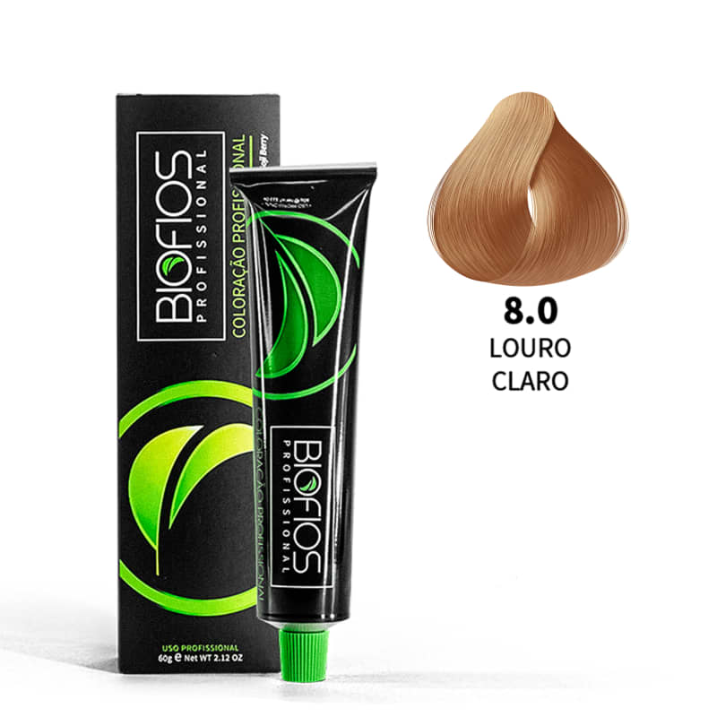 Biofios Profissional Hair Color Biofios Profissional 8.0 Light Blonde 60g Permanent Coloring