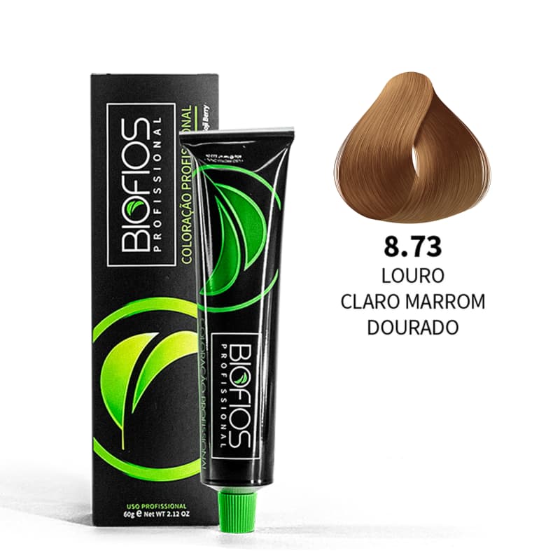 Biofios Profissional Hair Color Biofios Profissional 8.73 Light Brown Golden - 60g Permanent Coloring