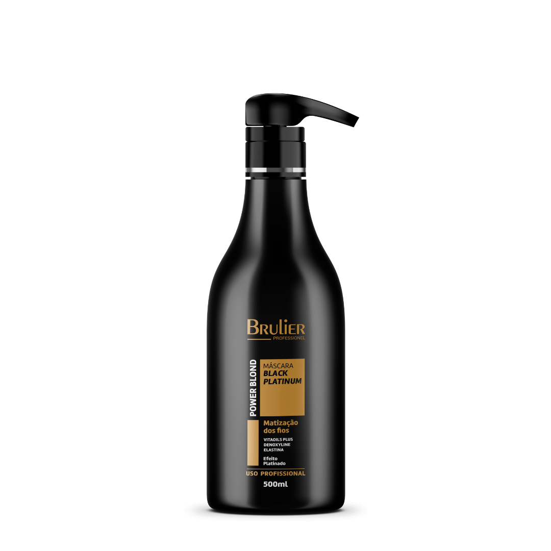 Brulier Brazilian Keratin Treatment Power Blond Black Platinum Effect Tinting Antioxidant Mask 500ml - Brulier