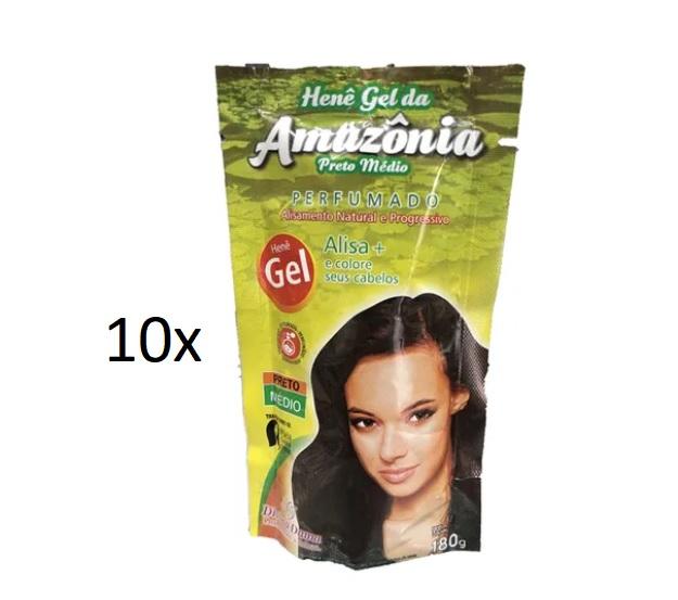 Divina Dama Brazilian Keratin Treatment Amazonia Henê Gel Medium Black Straightening Henna Keratin 180g - Divina Dama