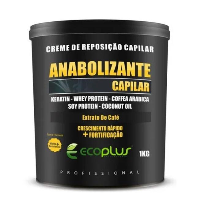 Ecoplus Hair Mask Anabolic Replenisher Cream Anabolizante Fortifying Growth Mask 1Kg - Ecoplus