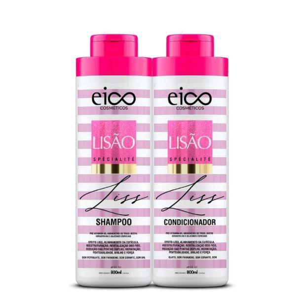 Eico Brazilian Keratin Treatment Alignment Restructuring Hydration Spécialite Liss Very Smooth Kit 2x800ml - Eico