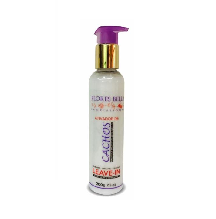 Flores Bella Curls Activator Leave-In Keratin Aloe Vera Silicones Finisher  200ml - Flores Bella