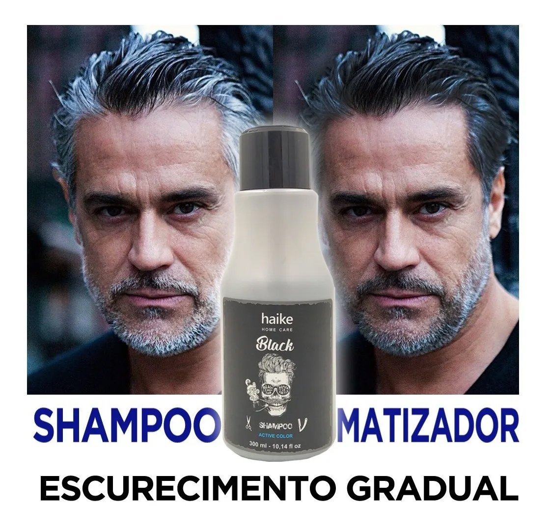 Haike Men's Treatment Shampoo Gradual Reducer E Darken White Hair 300ml - Haike