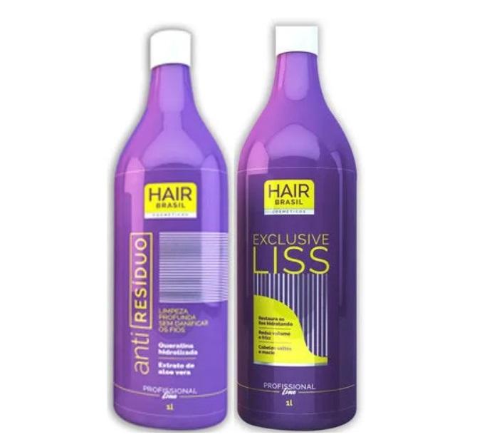 Hair Brasil Brazilian Keratin Treatment Exclusive Liss Progressive Brush Organic Straightening Kit 2x1L - Hair Brasil