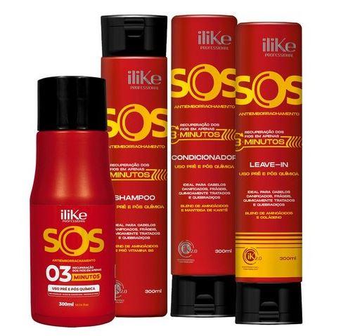 iLike Brazilian Keratin Treatment SOS 3 Minutes Anti Rubbering Reconstruction Softness Treatment 4 Prod. - iLike