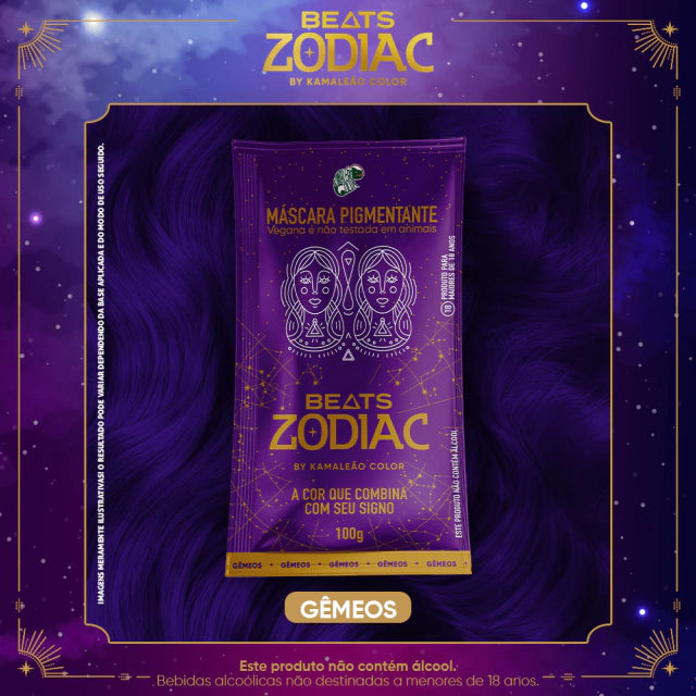 Kamaleão Color Hair Color Kamaleão Color Gêmeos Beats Zodiac Pigment Mask 100g / 3.52 fl oz