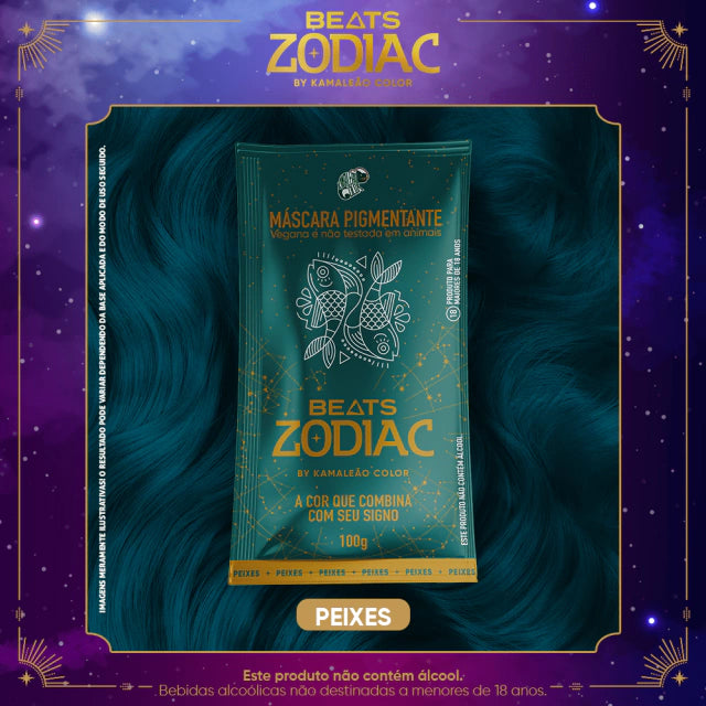 Kamaleão Color Hair Color Kamaleão Color Peixes Beats Zodiac Pigment Mask 100g / 3.52 fl oz