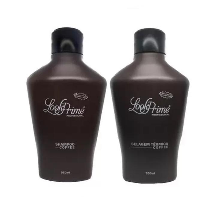 Look Prime Brazilian Keratin Treatment Progressive Brush Straight Hair Smoothing Coffee Sealing Kit 950ml - Look Prime