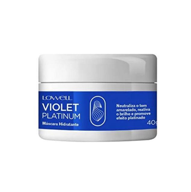 Anti Yellow Tones Blond Hair Violet Platinum Moisturizing Mask 40g - Lowell