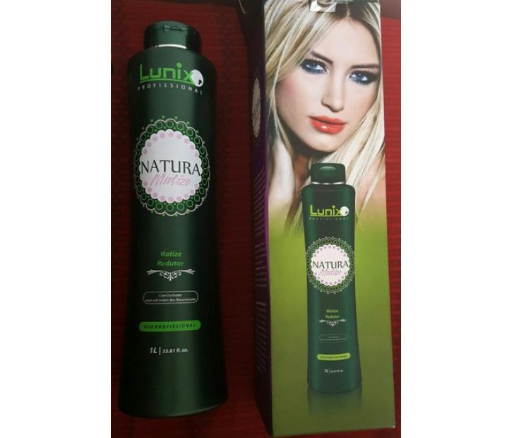 Lunix Brazilian Keratin Treatment Reconstructor Natura Volume Reductor Matize  One Step Progressive 1L - Lunix