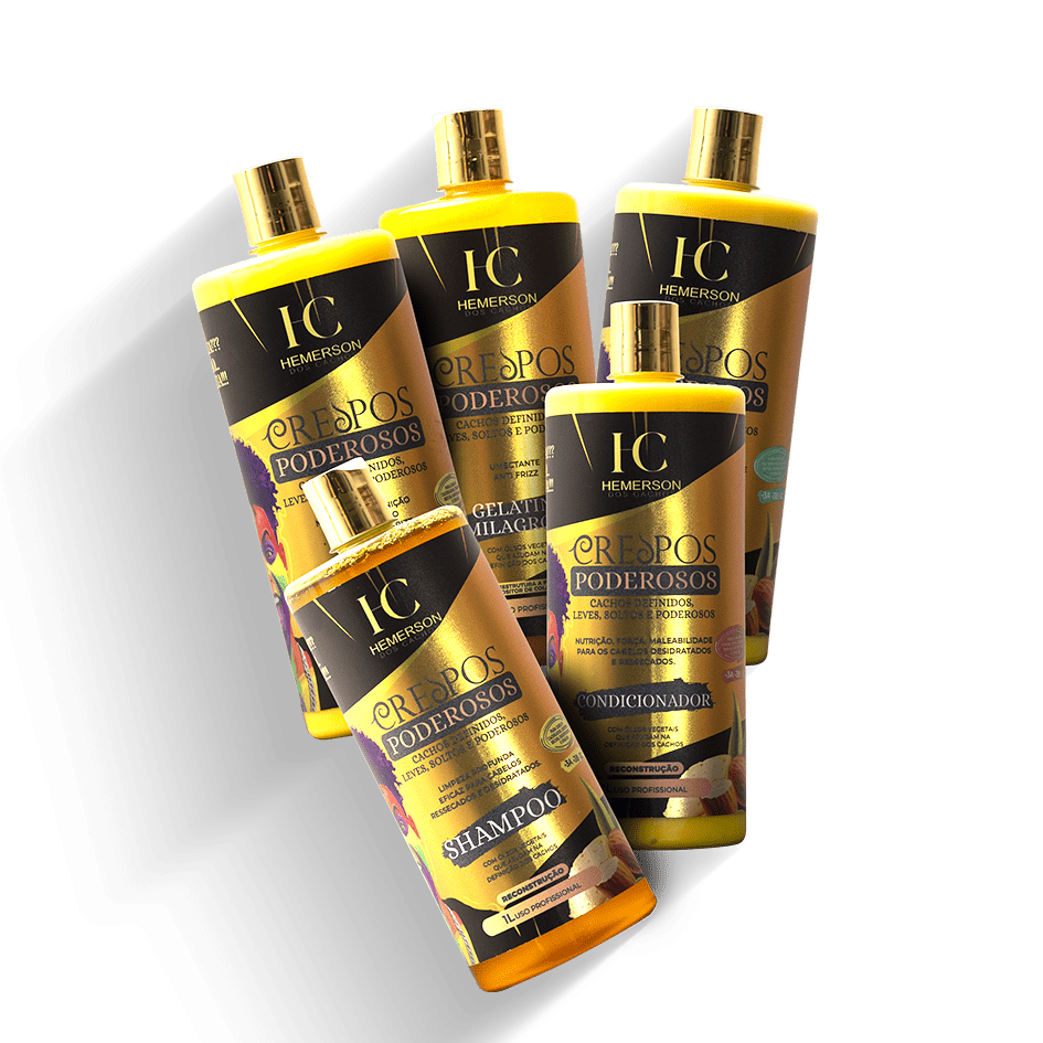 Mestre dos Cachos Hair Treatment Mestre dos Cachos Crespos Poderosos Kit 5x 1L / 5x 33.81 fl oz