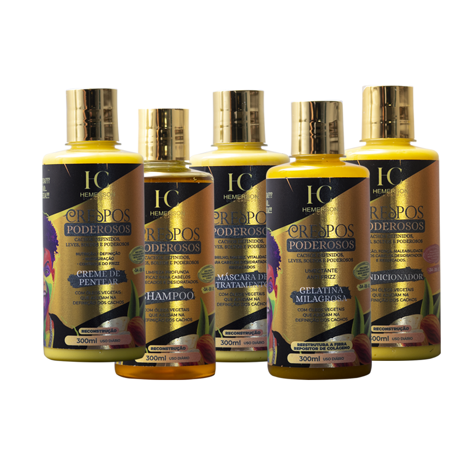 Mestre dos Cachos Hair Treatment Mestre dos Cachos Onduladas Poderosas Kit 5x 300ml / 5x 10.14 fl oz