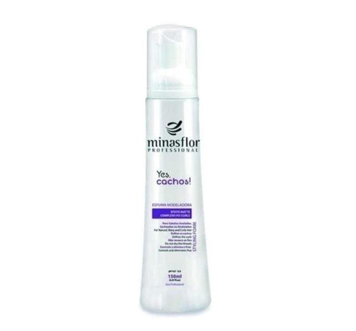 Minas Flor Brazilian Keratin Treatment Yes Cachos Modeling Styling Foam Curly Wavy Hair Treatment 150ml - Minas Flor