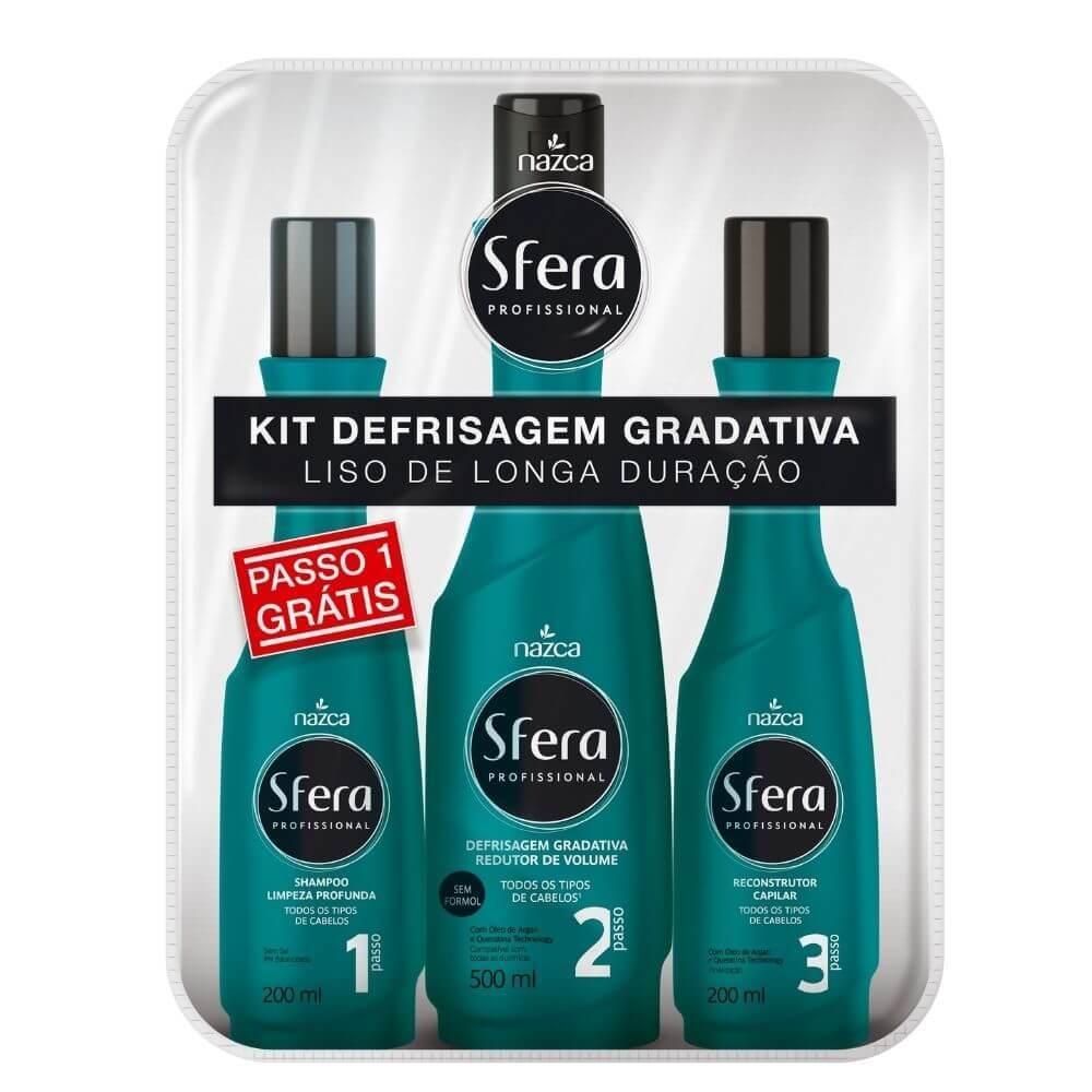 NAZCA Hair Treatment Kit Defrisagem Gradativa 3 Passos Sfera Profissional / Kit Defrisagem Gradient Steps 3 Sfera Professional