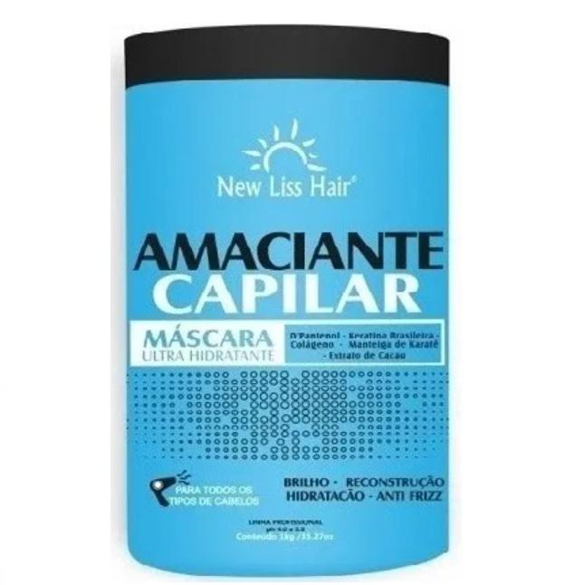 New Liss Hair Hair Mask Amaciante Softener Ultra Moisturizing Hair Treatment Mask 1Kg - New Liss Hair