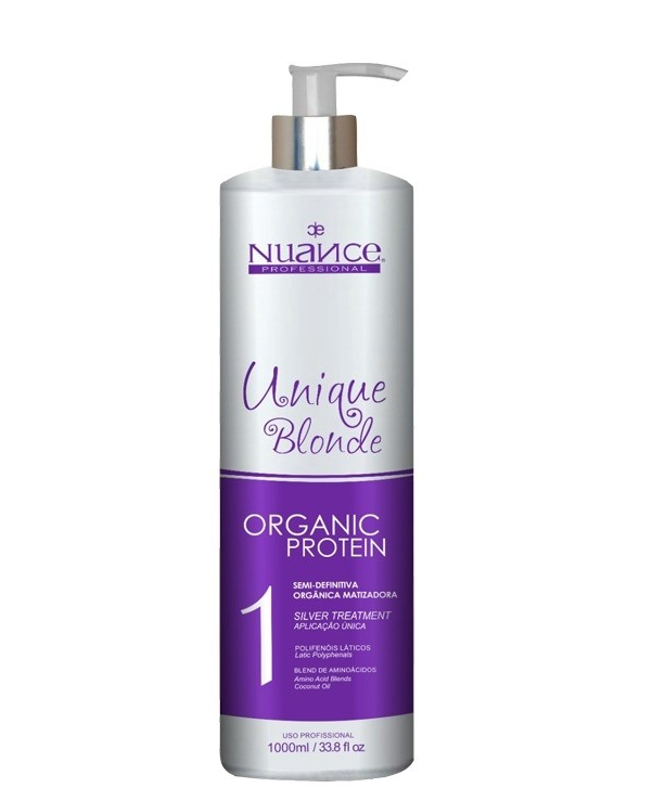 Nuance Brazilian Keratin Treatment Hair Treatment Unique Liss Blonde Organic Protein Semi Definitive 1L - Nuance