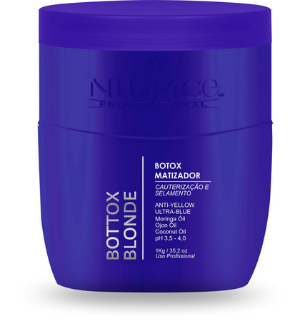 Nuance Hair Mask Brazilian Treatment Matizator Toning Botox Ultra Blue Hair Mask 1Kg - Nuance