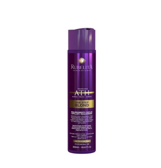 Rubelita Brazilian Keratin Treatment ATH One Step Blond Smoothing Moisturizing Organic Progressive 300ml - Rubelita