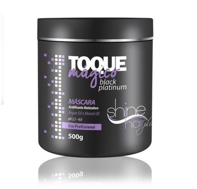 Shine Hair Hair Mask Toque Mágico Tinting  Magic Touch Black Platinum Hair Mask 500g - Shine Hair