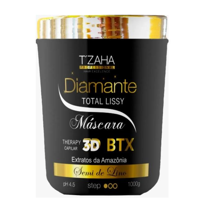 T'Zaha Brazilian Keratin Treatment Diamante Diamond 3D Btox Semi di Lino Amazon Smoothing Mask 1Kg - T'Zaha