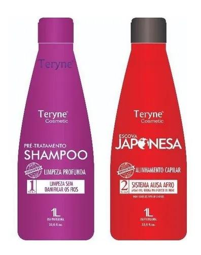 Teryne Brazilian Keratin Kit Brush Definitive Japanese Original Teryne 100 Liso - Teryne