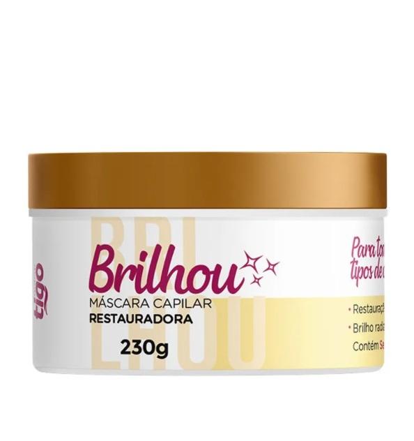 Tigo Cosmetics Hair Mask Brilhou Moisturizing Restore Shine Hair Treatment Mask 230g - Tigo Cosmetics