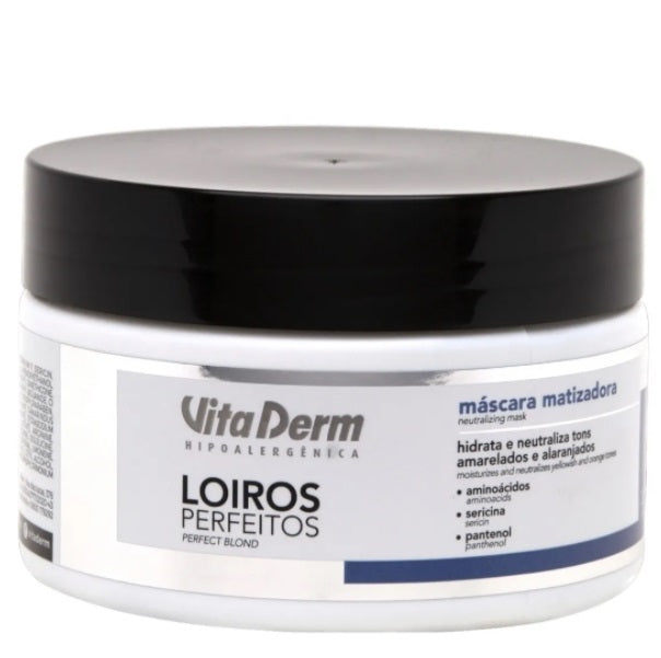 Vita Derm Hair Care Loiros Perfeitos Perfect Blond Tinting Color Maintenance Mask 220g - Vita Derm