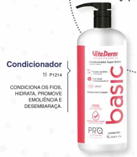 Vita Derm Salon Lines Vita Derm Shampoo E Conditioner Basic Liter Professional - Vita Derm