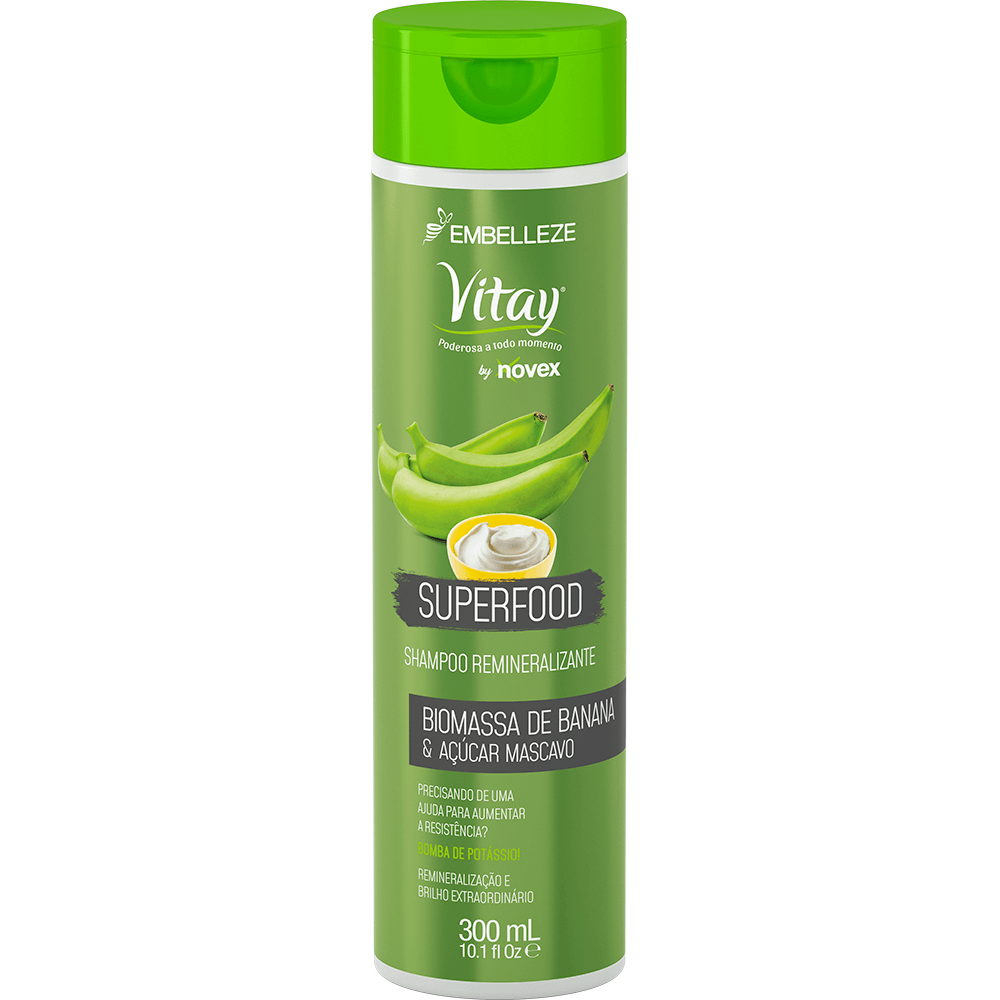 Vitay Shampoo Vitay Shampoo Superfood Remineralizer Banana Biomass And Masican Sugar 300ml