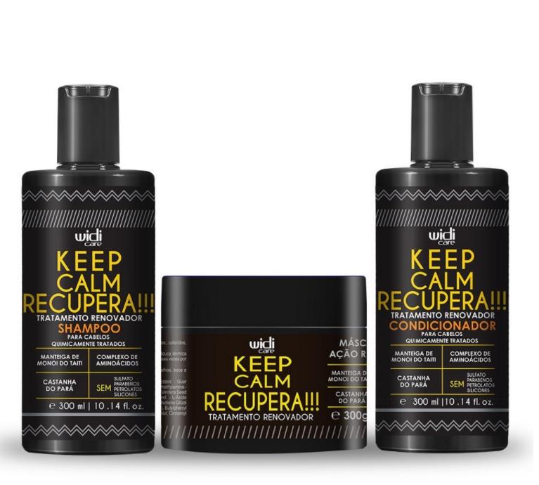 Widi Care Home Care Keep Calm Recupera Renovator Brazilian Nut Monoi Treatment Kit 3x300 - Widi Care