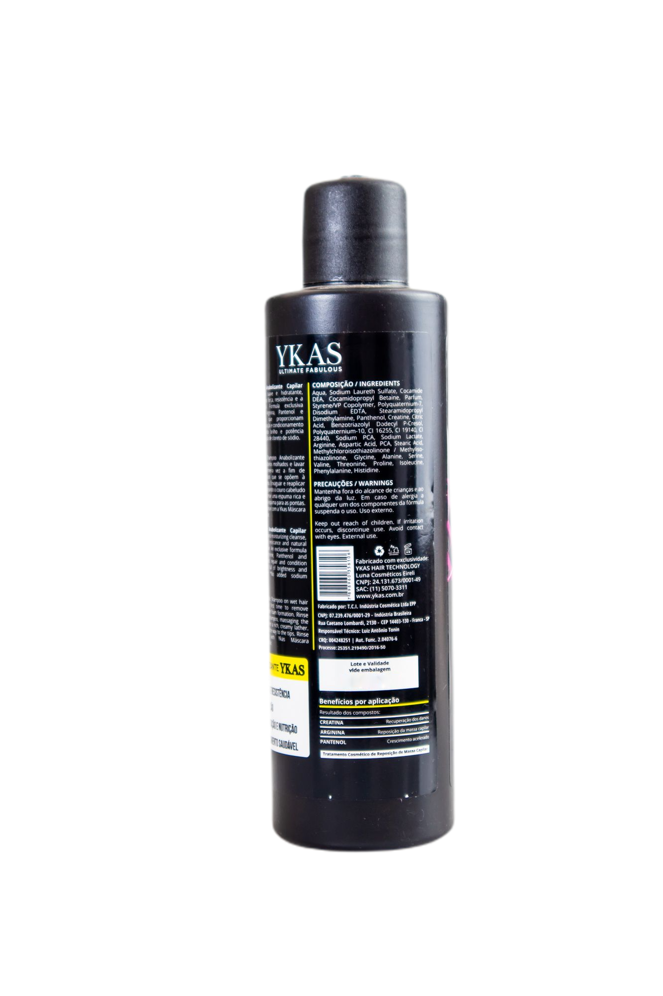 Ykas Brazilian Hair Treatment Ultimate Fabulous Combat Hair Anabolic Shampoo Extreme Power 300ml - Ykas